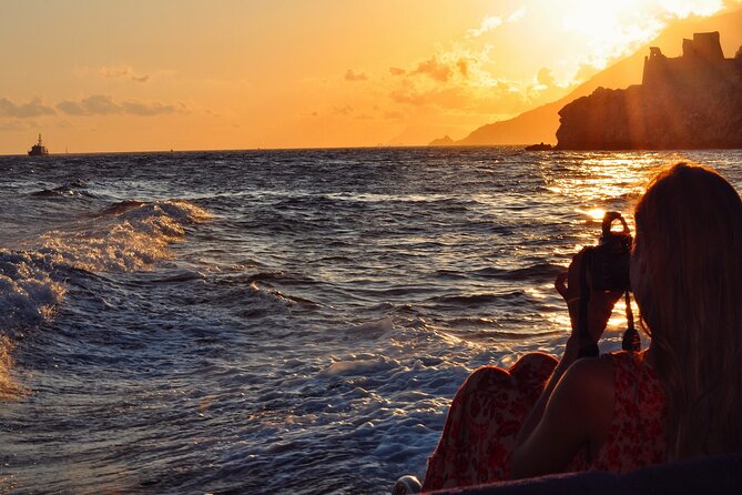 Private sunset boat tour on the Amalfi Coast and aperitif - Atrani and Amalfi from offshore