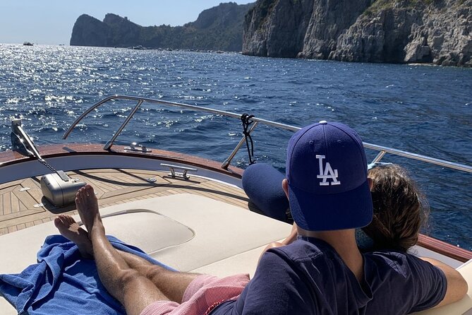 Private Sunset Cruise of the Amalfi Coast (restroom on board) - Positano from below the cliffs