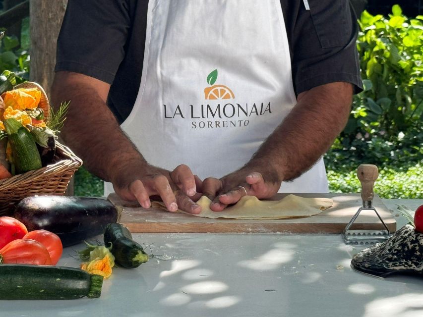 Sorrento: Authentic Italian Cooking Class in a Citrus Grove - Eating beneath the pergola