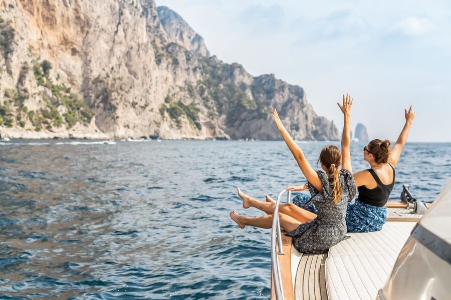 Sorrento: Exclusive Capri Boat Tour and Optional Blue Grotto - Swimming and snorkeling in clear island water