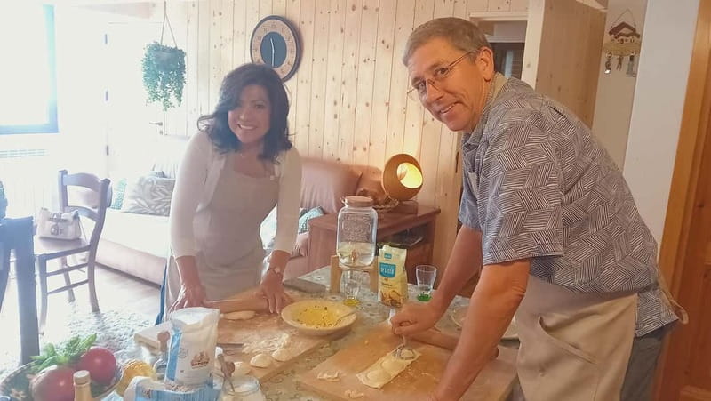 Sorrento: Marì Cooking Class in a Family Farm w/ Coast View - Rolling pasta and preparing the menu