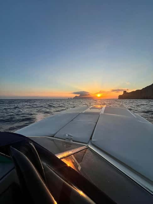 Sorrento: Sunset Coastal Boat Tour with Aperitif - Punta Lagno Waterfalls and time to swim