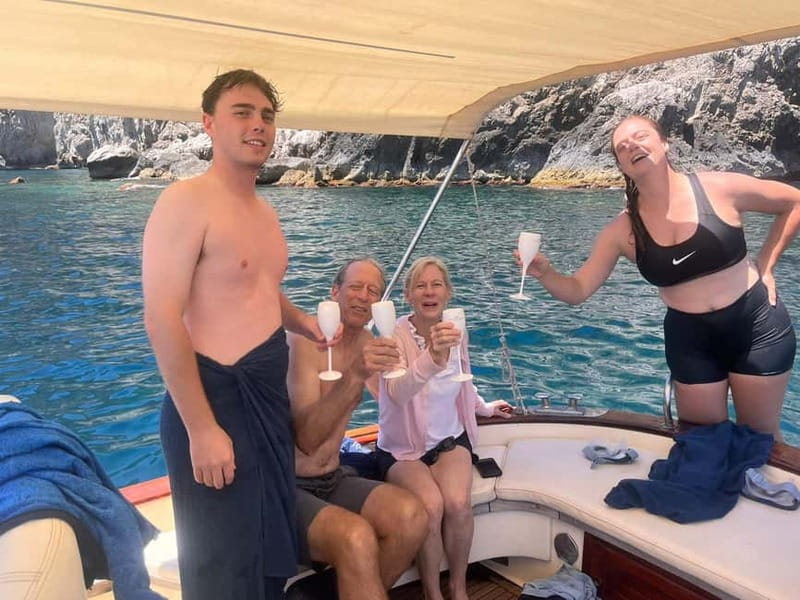 Sorrento Sunset Cruise with Aperitif on Board - Queen Giovanna’s Baths and an ancient Roman villa