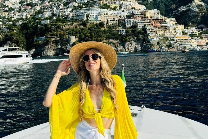 Sunset Cruise & Dinner Stop, Depart from any Amalfi Coast town! - Leaving Positano behind