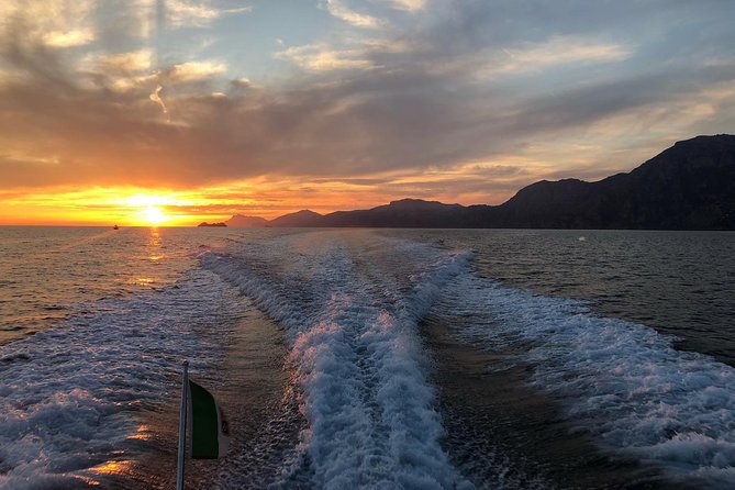 Sunset Cruise from Positano, Praiano, Amalfi, Minori or Maiori - Swimming, prosecco, and the boat setup