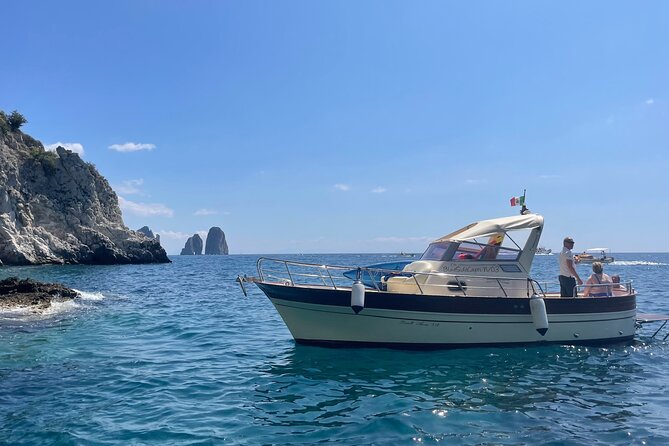 Three Hour Private Guided Tour of Capri with a luxury Gozzo cabin cruiser - Green Grotto and a chance to get in the water