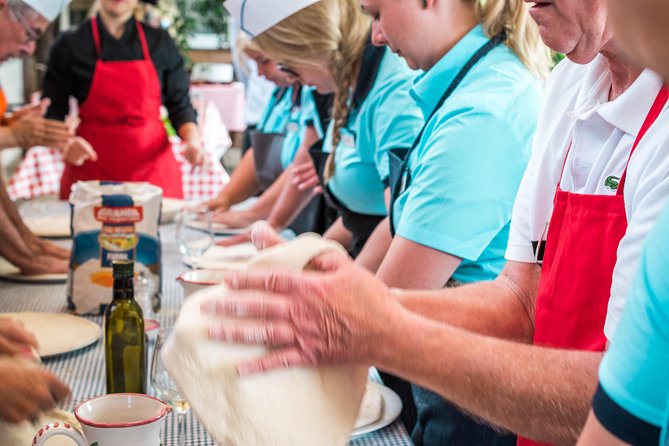 Toss, Bake, Cheers! - Sorrento Pizza Making Class with Wine - Sauce, toppings, and the quick trip through the oven