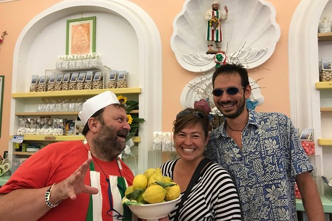 Walking Food Tour in Sorrento w/ Limoncello Factory Lemon Grove - Mozzarella, salumi, and a local beer